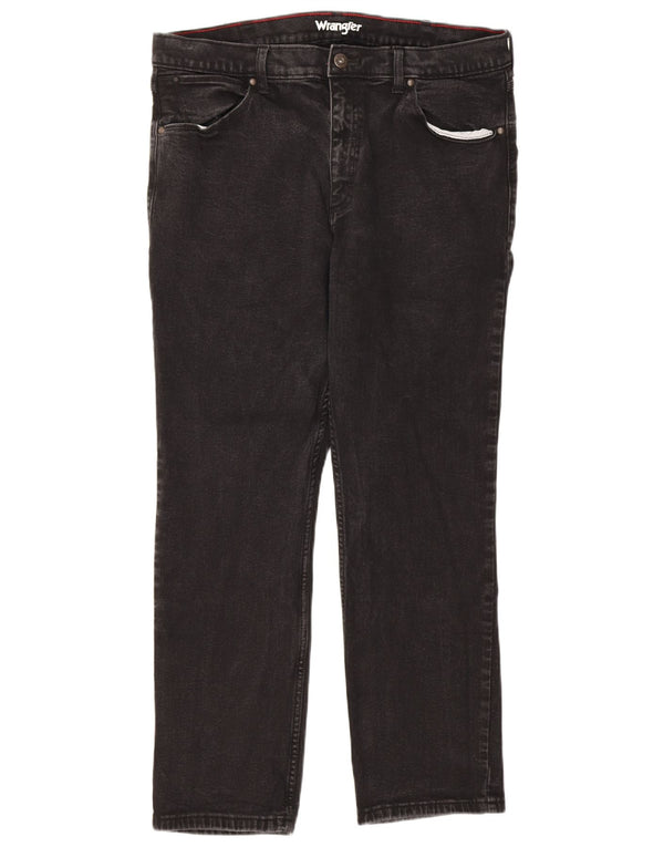 Blugi drepți Wrangler pentru bărbați W38 L30, bumbac negru