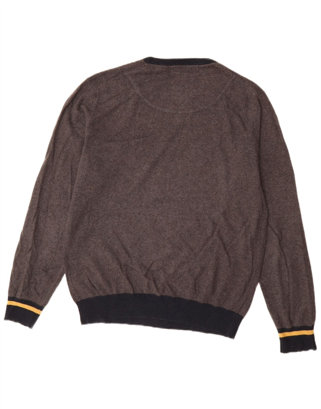 SUN68 Mens Crew Neck Jumper Sweater Medium Grey Colourblock Cotton