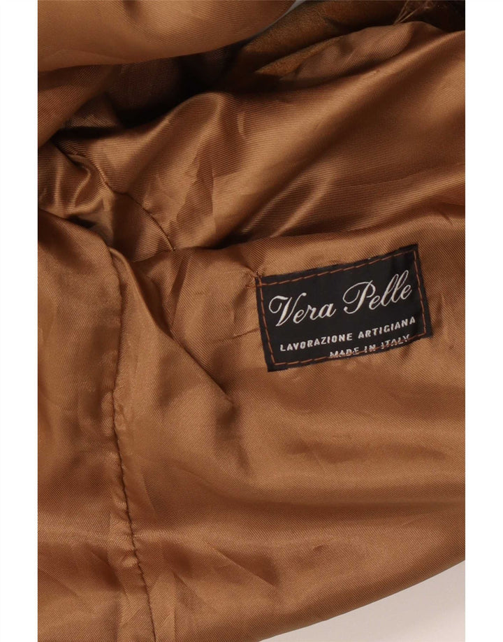 Jachetă vintage de piele intoarsa pentru femei IT 48 XL Bej