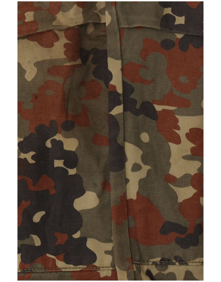 VINTAGE Pantaloni cargo subțiri pentru femei UK 16 Large W32 L33 Khaki Camouflage