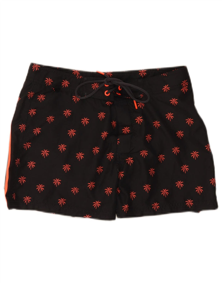 Sundek Pantaloni scurți de înot pentru bărbați, poliester floral, negru mediu