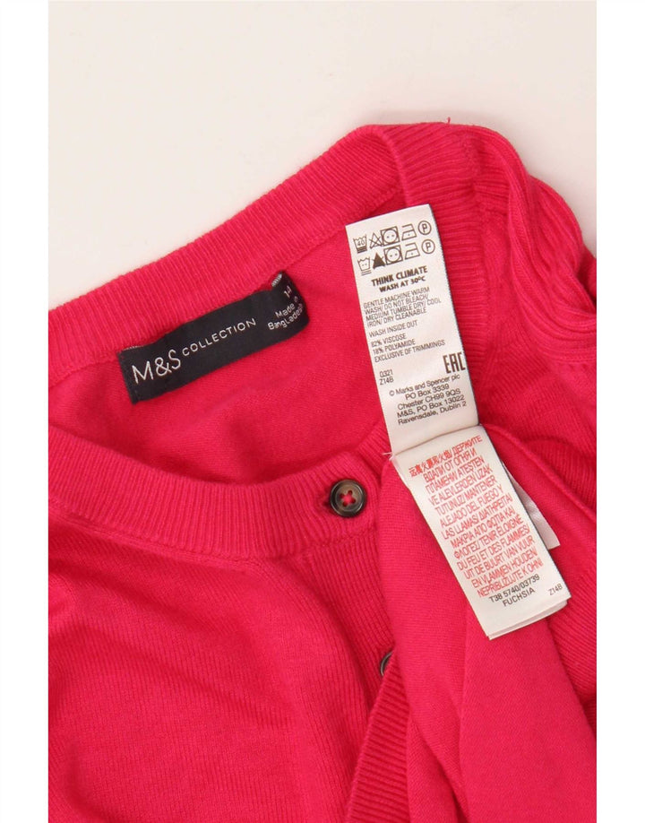 Pulover cardigan pentru femei Marks & Spencer UK 14 Medium Pink Viscose