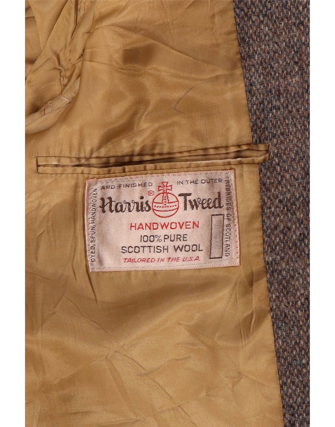 Jachetă pentru bărbați Harris Tweed, cu 2 nasturi, UK 38 Lână, gri mediu