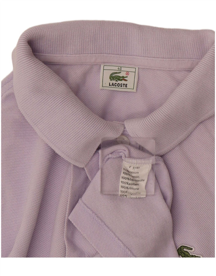 Tricou polo Lacoste pentru femei, mărimea 40, bumbac violet mediu