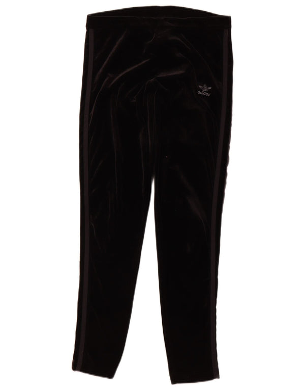 Leggings din velur pentru femei ADIDAS UK 12 Poliester mediu negru