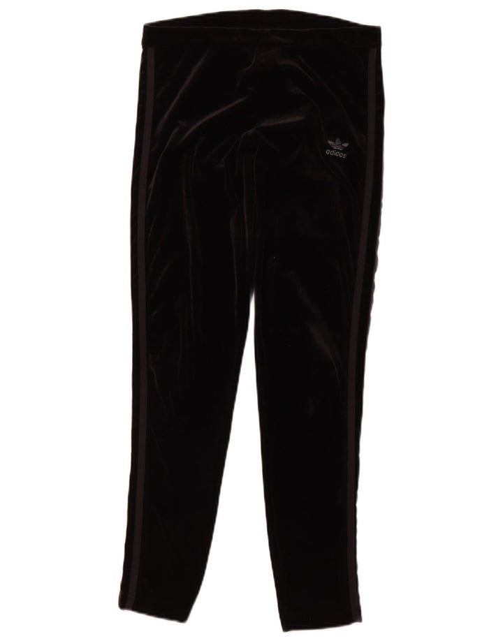 Leggings din velur pentru femei ADIDAS UK 12 Poliester mediu negru