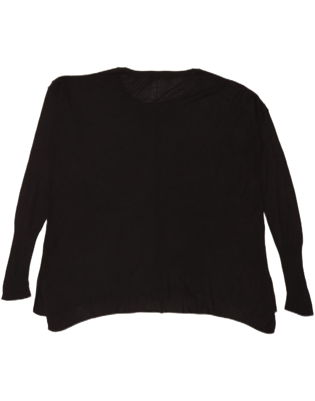 Top supradimensionat pentru femei Zara cu mânecă lungă UK 14 Medium Black Viscose