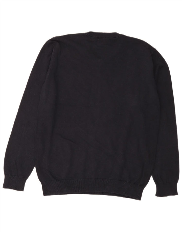 Pulover cu decolteu în V Pierre Cardin pentru bărbați, bumbac mediu albastru bleumarin