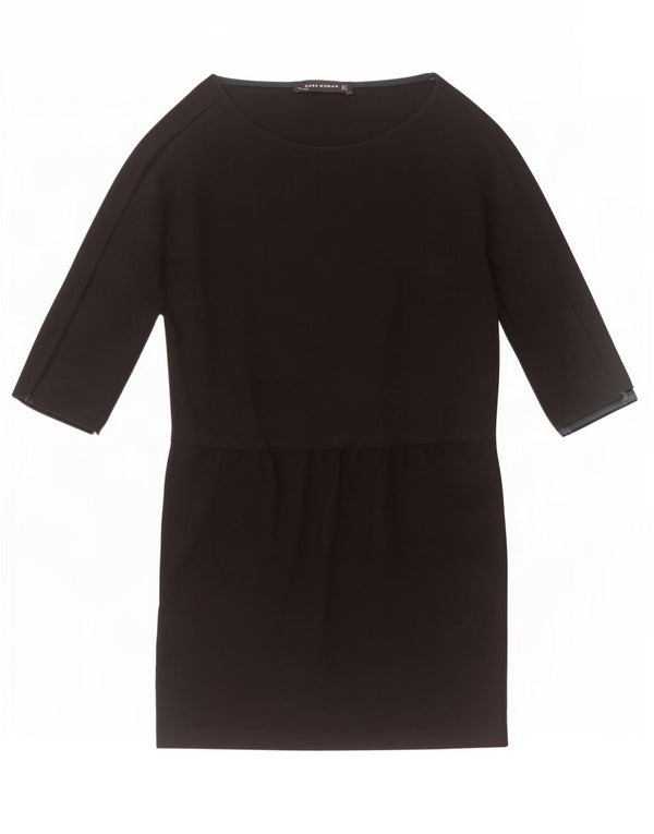 Rochie teacă pentru femei Zara cu mâneci 3/4 UK 12 Medium Negru