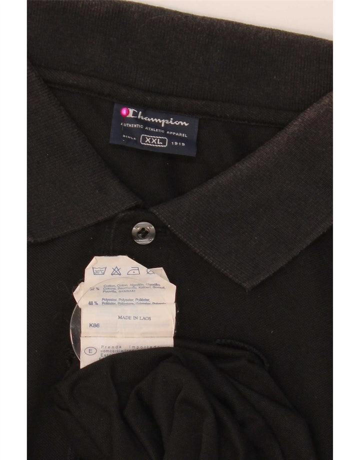 Tricou polo pentru bărbați Champion 2XL bumbac negru
