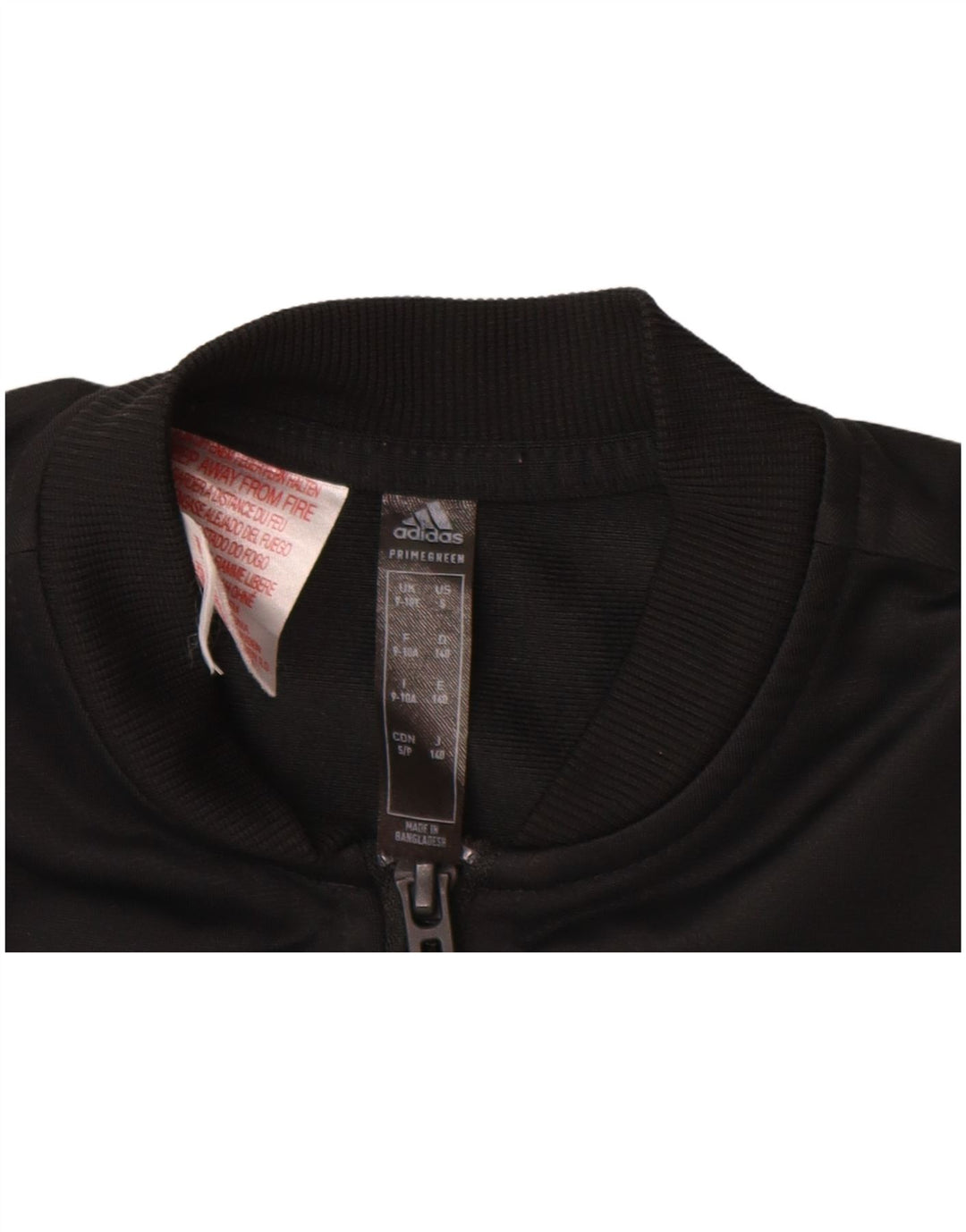 Jachetă de trening ADIDAS Primegreen pentru fete 9-10 ani, poliester negru