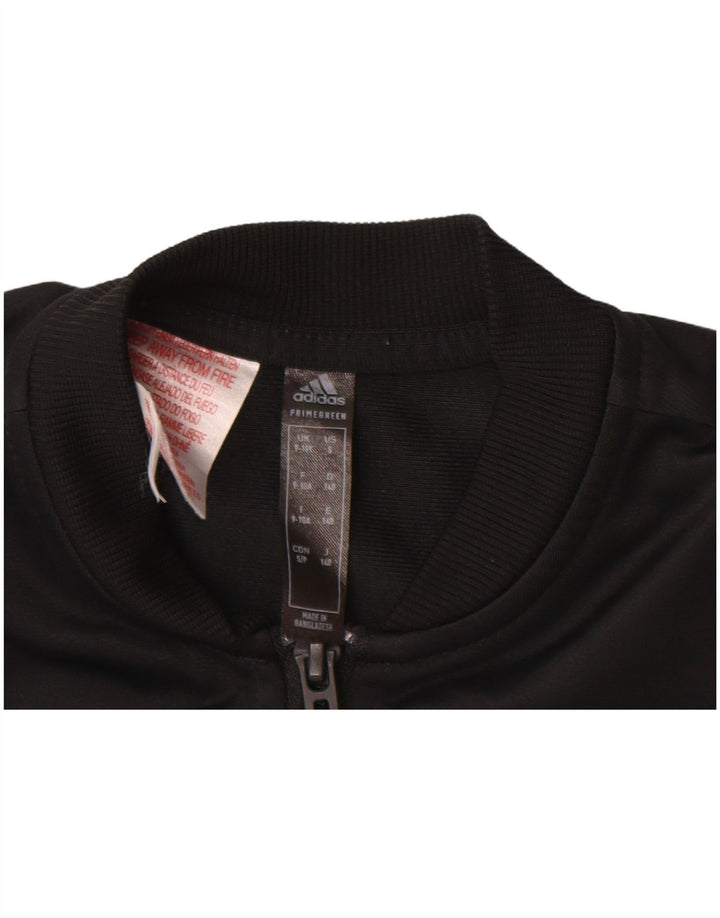 Jachetă de trening ADIDAS Primegreen pentru fete 9-10 ani, poliester negru