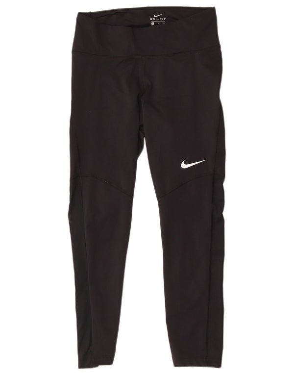 Leggings crop Nike Dri Fit pentru femei UK 8 Small Poliester negru