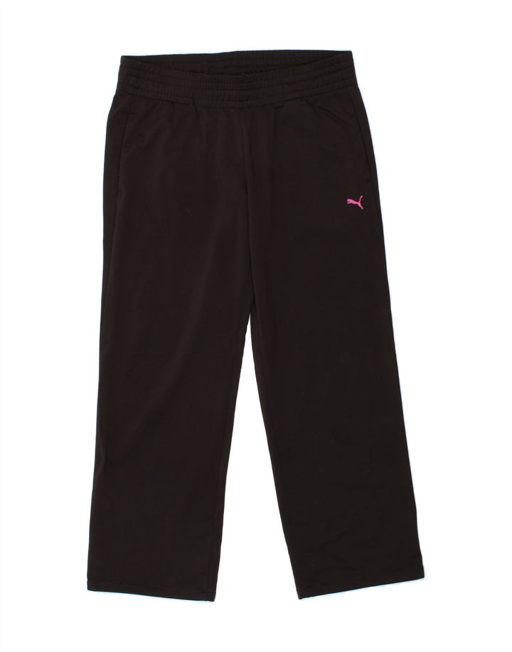 PUMA Womens Tracksuit Trousers UK 14 Large Black Polyester Vintage Puma and Second-Hand Puma from Messina Hembry 