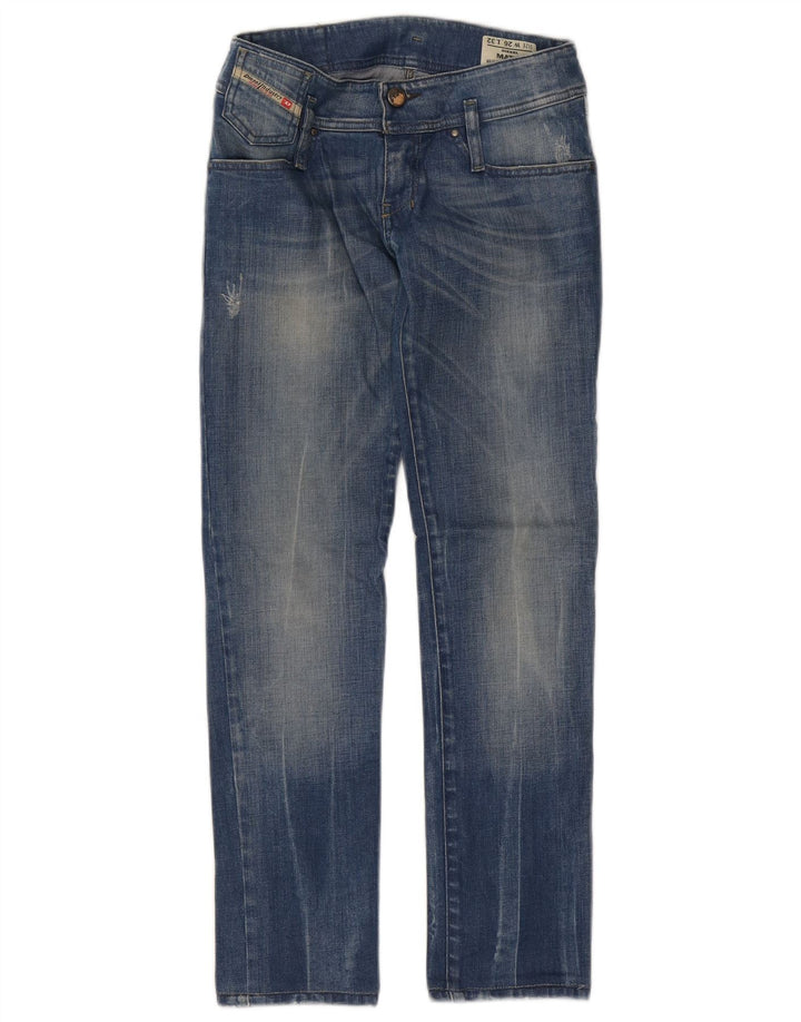 DIESEL Blugi drepți distressed Matic pentru femei W26 L28 Bumbac albastru