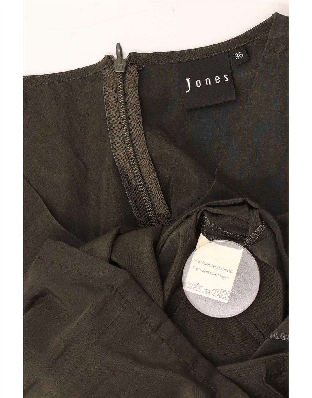Rochie teacă fără mâneci pentru femei Jones EU 36 Poliester kaki mic