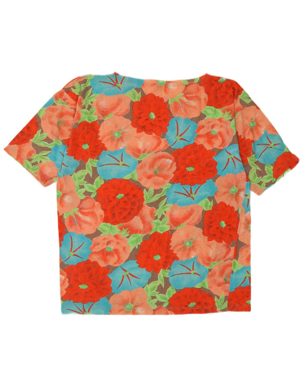 Tricou cu grafic vintage pentru femei Top UK 14 Medium Multicolor Floral