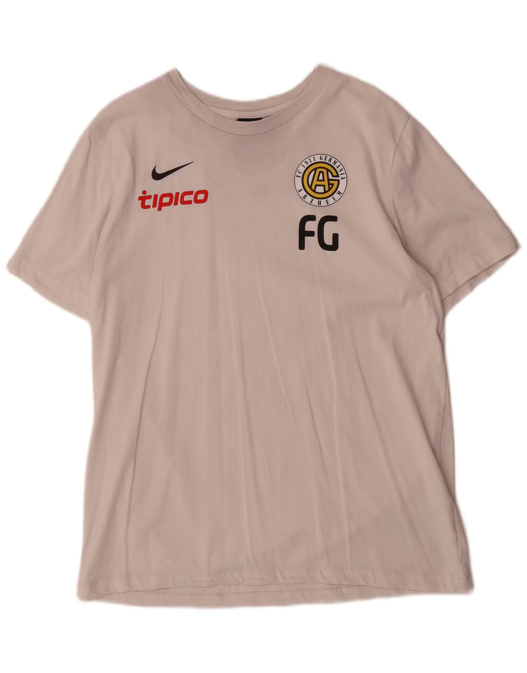 Tricou grafic Nike Dri Fit pentru bărbați Top mare din bumbac alb