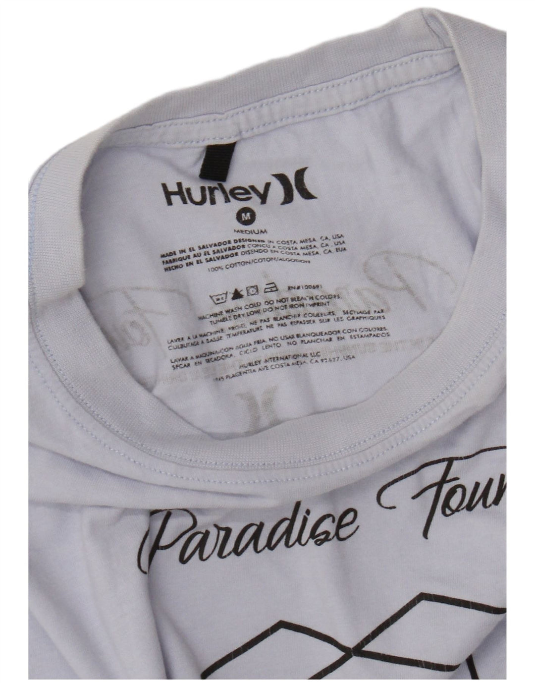 Tricou grafic HURLEY pentru bărbați Top din bumbac albastru mediu