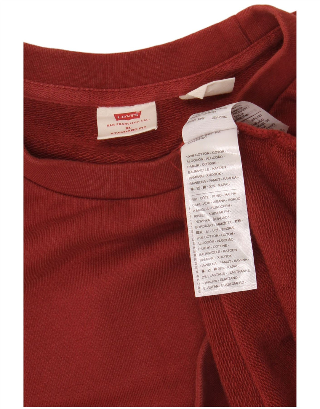 Pulover pentru bărbați LEVI'S cu grafic standard, XL, bumbac maro