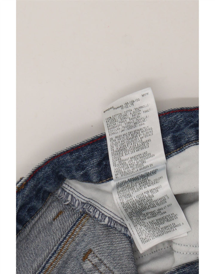 Blugi drepti pentru bărbați Wrangler W40 L30 Bumbac albastru
