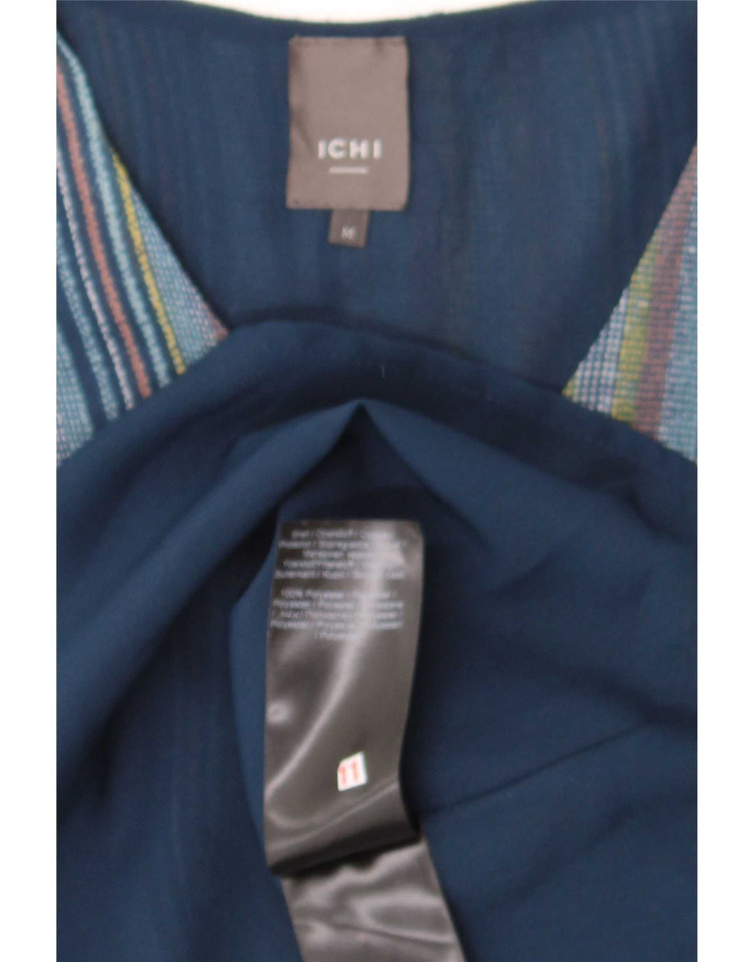 Rochie A-Line pentru femei Ichi UK 14 Poliester cu dungi albastre medii