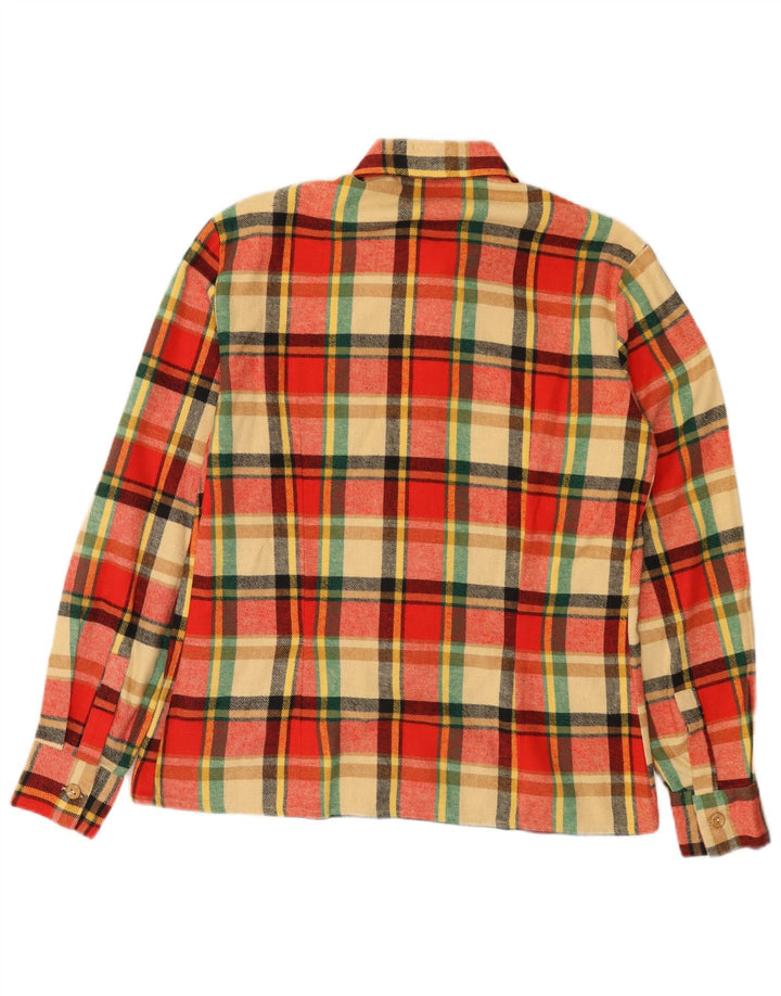 Cămașă vintage de flanel pentru femei IT 50 XL roșu caroserie