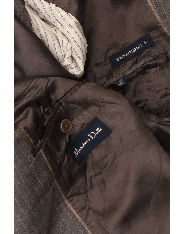 Massimo Dutti Jachetă pentru bărbați cu 2 nasturi UE 58 2XL Lână cu dungi gri