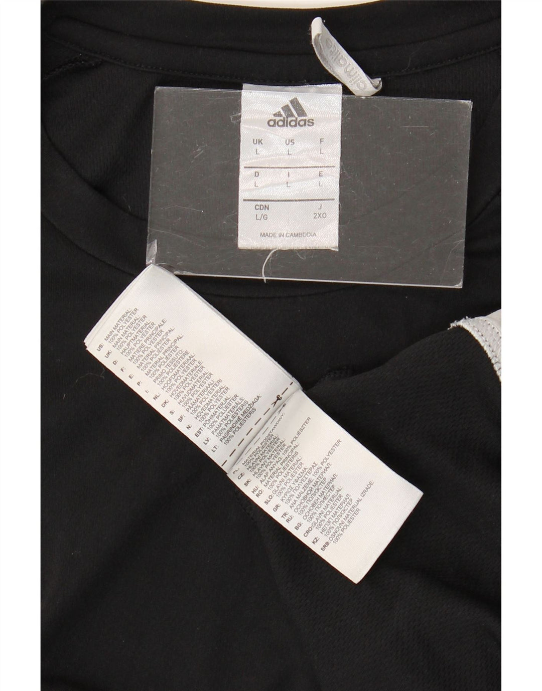Tricou ADIDAS Climalite pentru bărbați Top mare, negru, poliester color bloc
