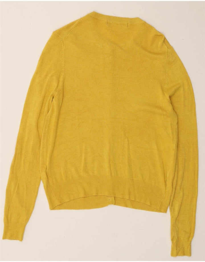 MARKS & SPENCER Womens Oversized Cardigan Sweater UK 10 Small Yellow Vintage Marks & Spencer and Second-Hand Marks & Spencer from Messina Hembry 