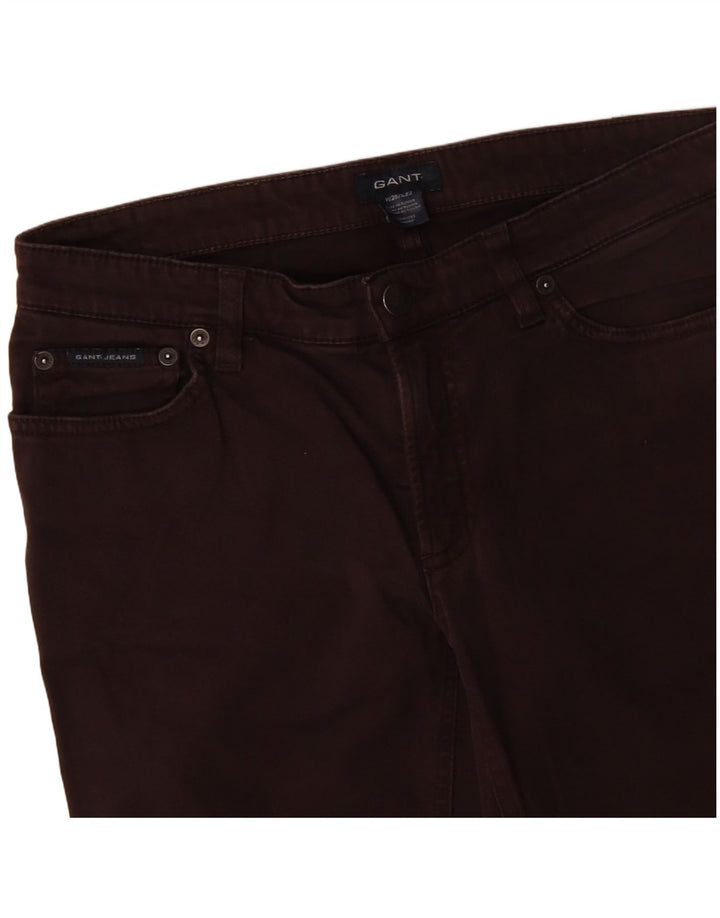 Pantaloni casual pentru femei GANT Bootcut W28 L29 maro bumbac