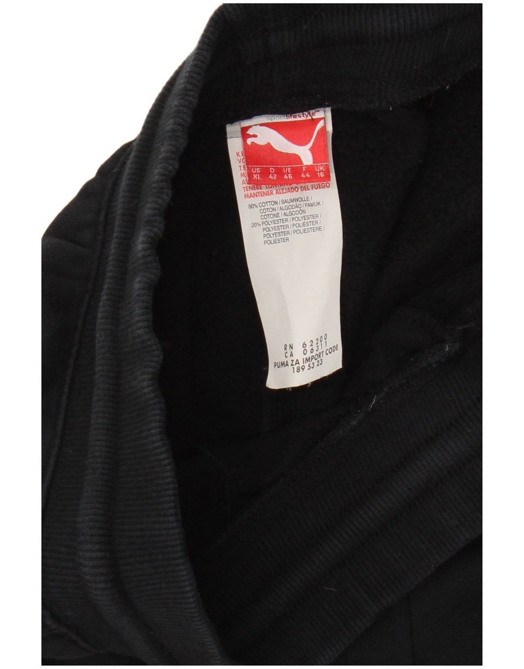 Pantaloni de trening PUMA pentru femei UK 16, mare, negru, bumbac