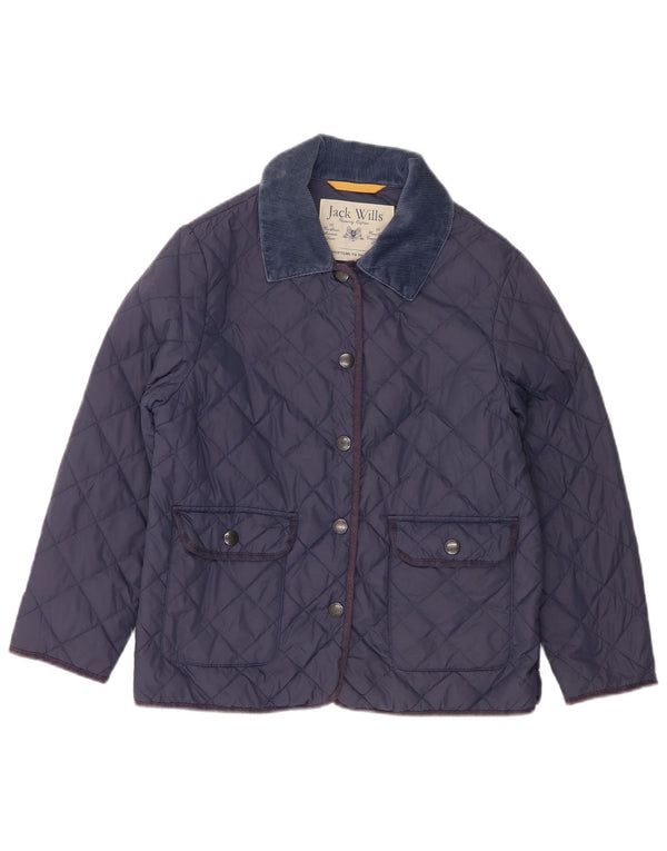 Jack Wills Jachetă matlasată pentru femei UK 14 Medium Navy Blue Marine