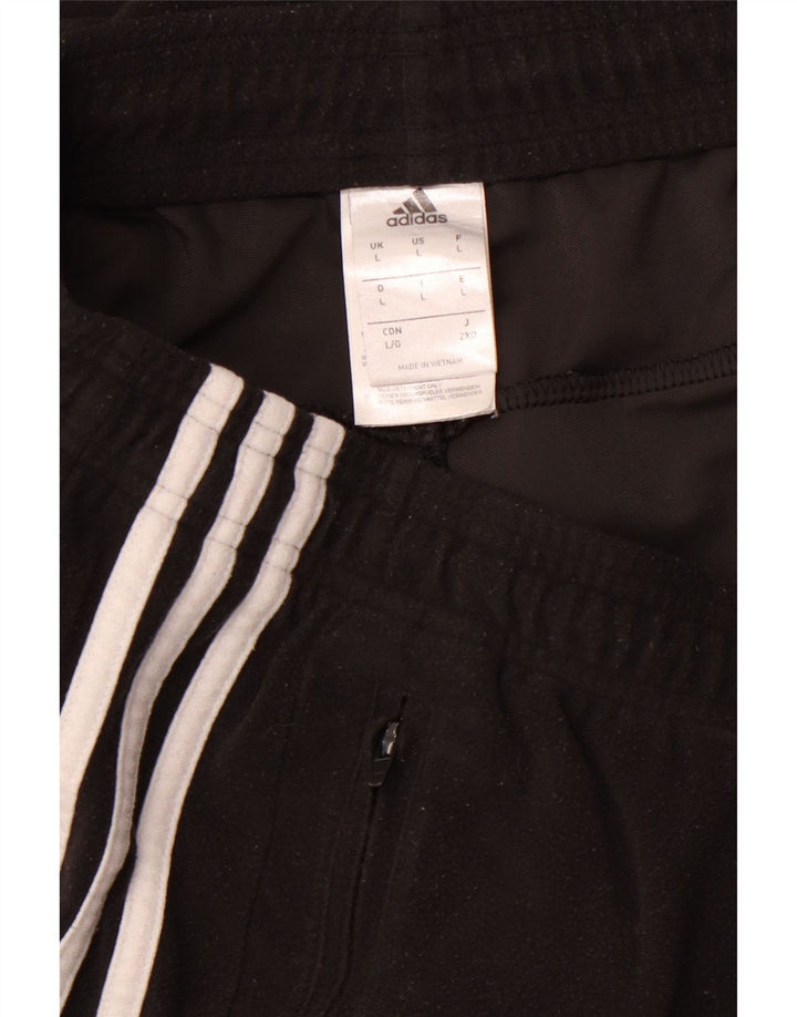 Pantaloni de trening pentru bărbați ADIDAS Pantaloni de jogging, mari, negru, poliester