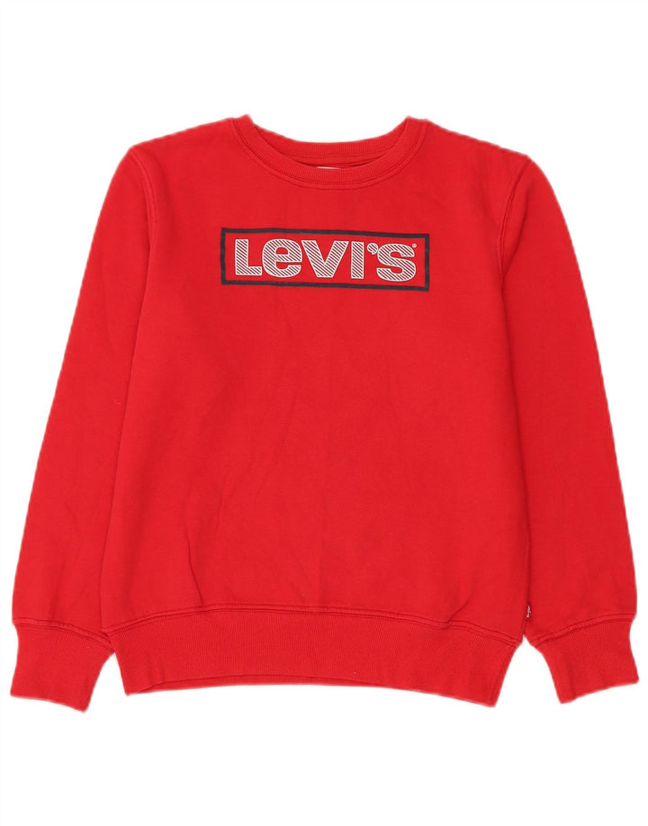 Pulover cu grafică Levi's pentru băieți, 15-16 ani, bumbac roșu