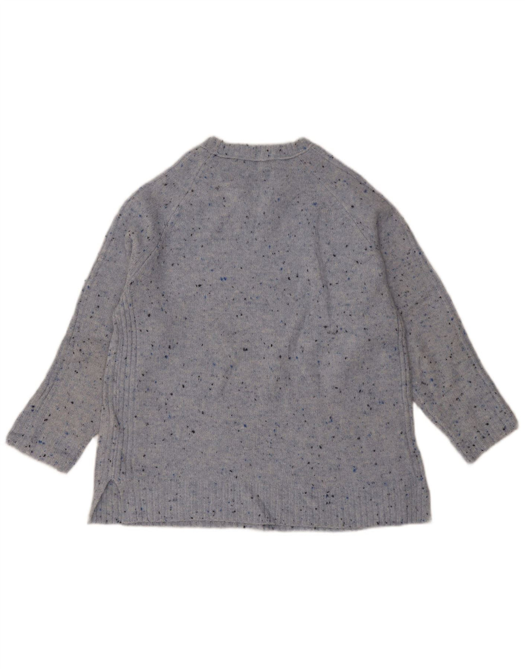 Pulover pentru femei Marks & Spencer cu decolteu triplu UK 14 Medium Blue Flecked