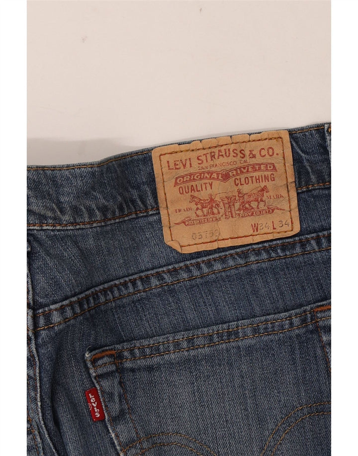 Blugi drepți distressed pentru bărbați Levi's W34 L30 albastru