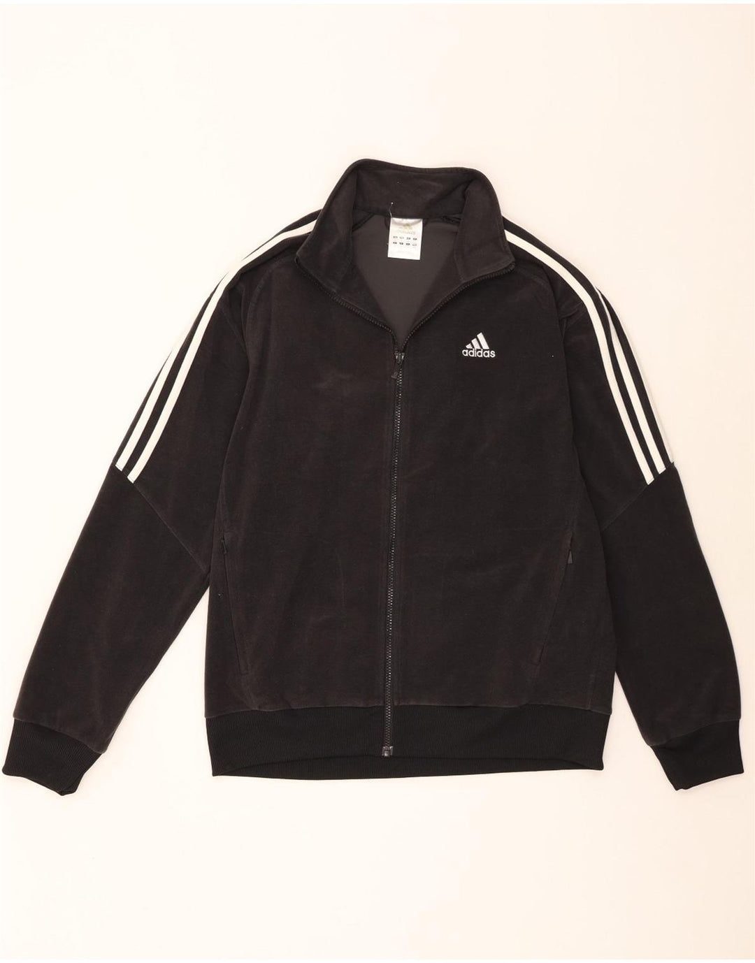 Jachetă fleece pentru bărbați Adidas UK 38 Poliester mediu negru