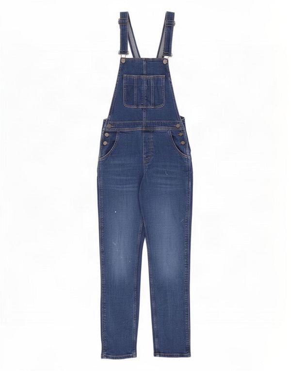 Fat Face Salopete Femei Blugi Slim UK 8 Small W27 L30 Blue Bumbac