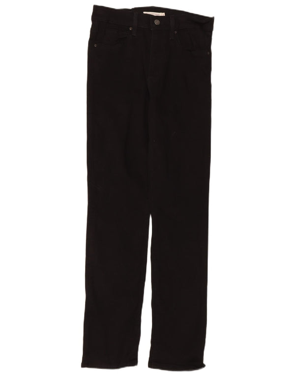 Blugi drepti cu talie mare Levi's 724 pentru femei L28 L30 bumbac negru