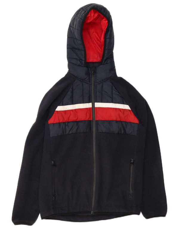 Jachetă bomber cu glugă pentru bărbați Superdry UK 38 Medium Bleumarin Colorblock