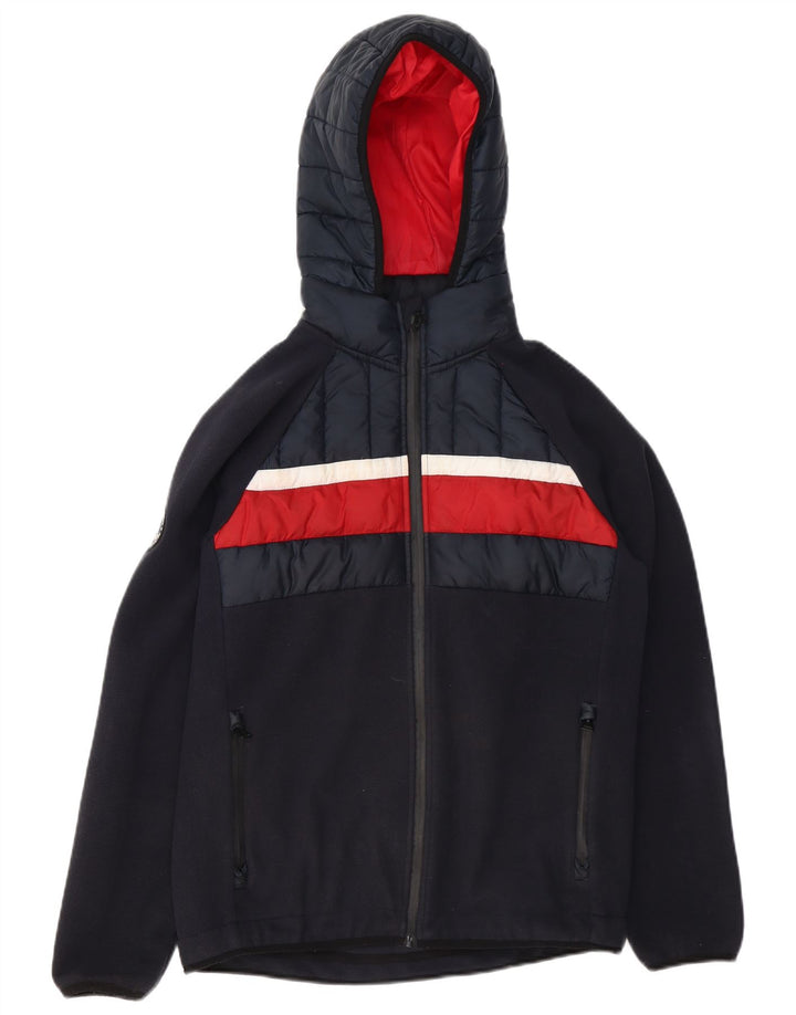 Jachetă bomber cu glugă pentru bărbați Superdry UK 38 Medium Bleumarin Colorblock