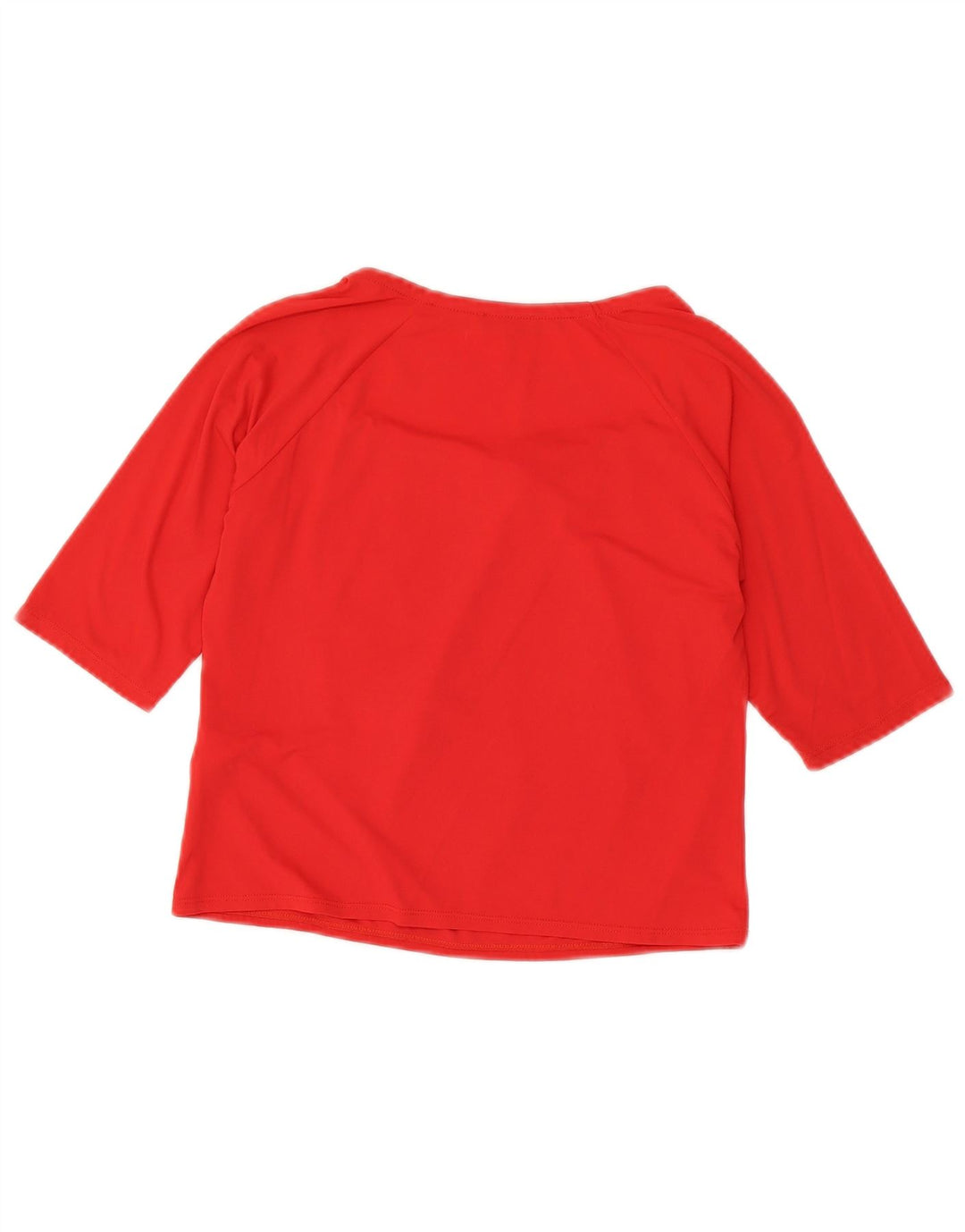 Bluză de top cu mâneci 3/4 pentru femei Armani Jeans UK 14 Poliamidă roșu mediu