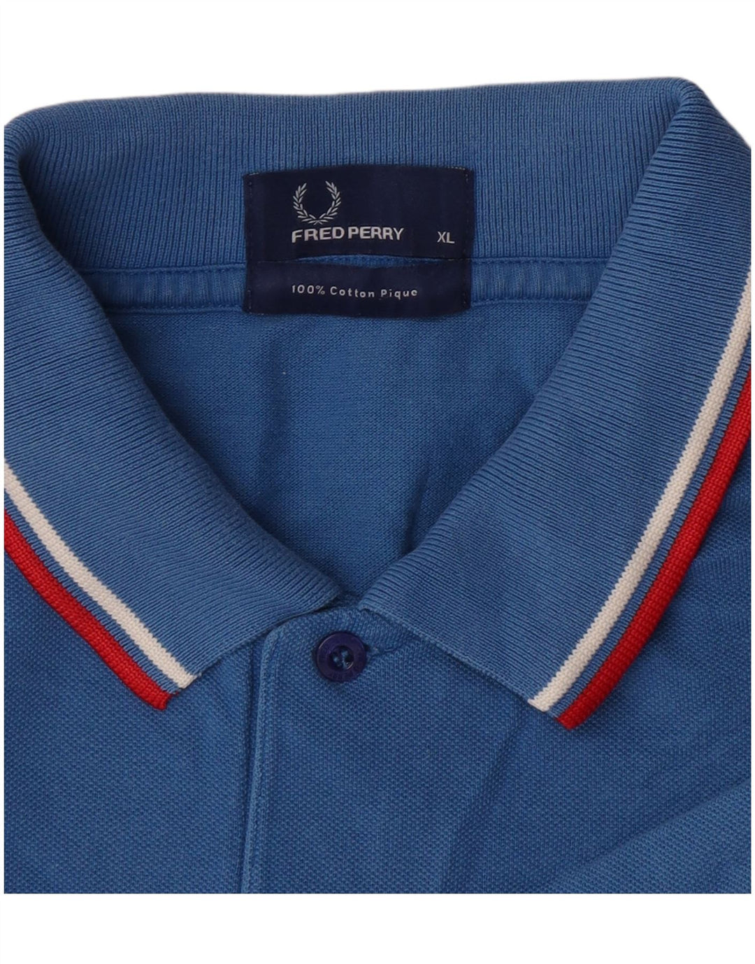 Cămașă polo Fred Perry pentru bărbați XL, bumbac cu dungi albastre