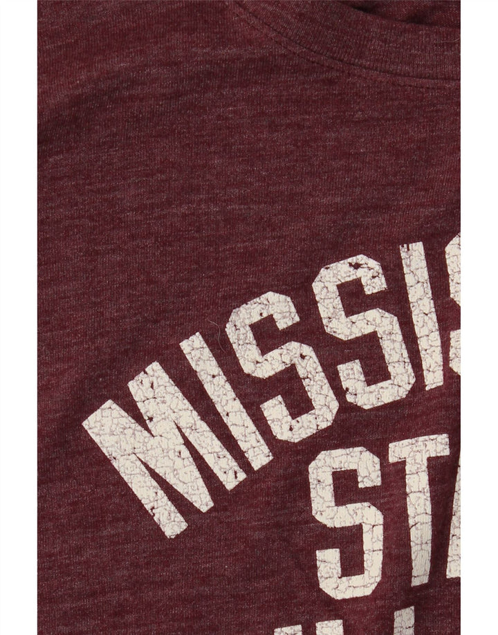 Tricou cu mânecă lungă pentru bărbați Adidas Graphic Top Burgundy mediu