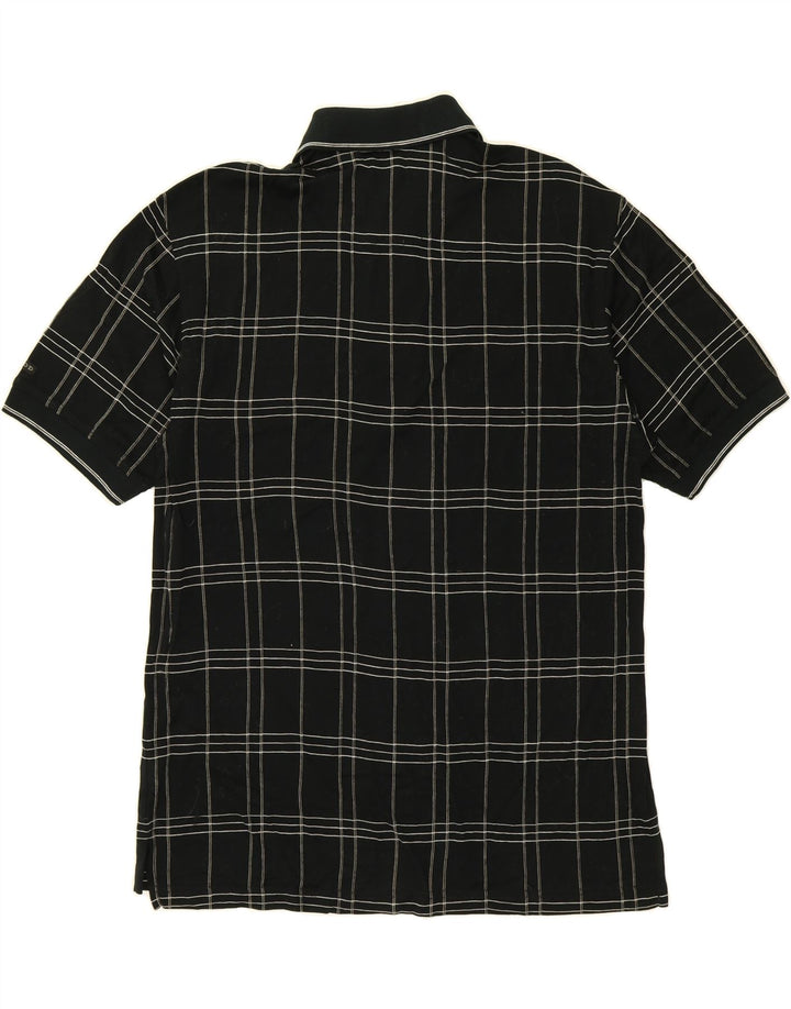 IZOD Mens Polo Shirt Small Black Check Cotton Vintage Izod and Second-Hand Izod from Messina Hembry 