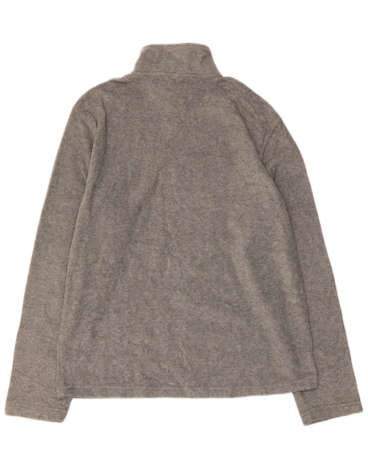 Jumper pentru bărbați Starter, cu grafică, cu fermoar și gât, din lână UK 38/40, poliester mediu gri