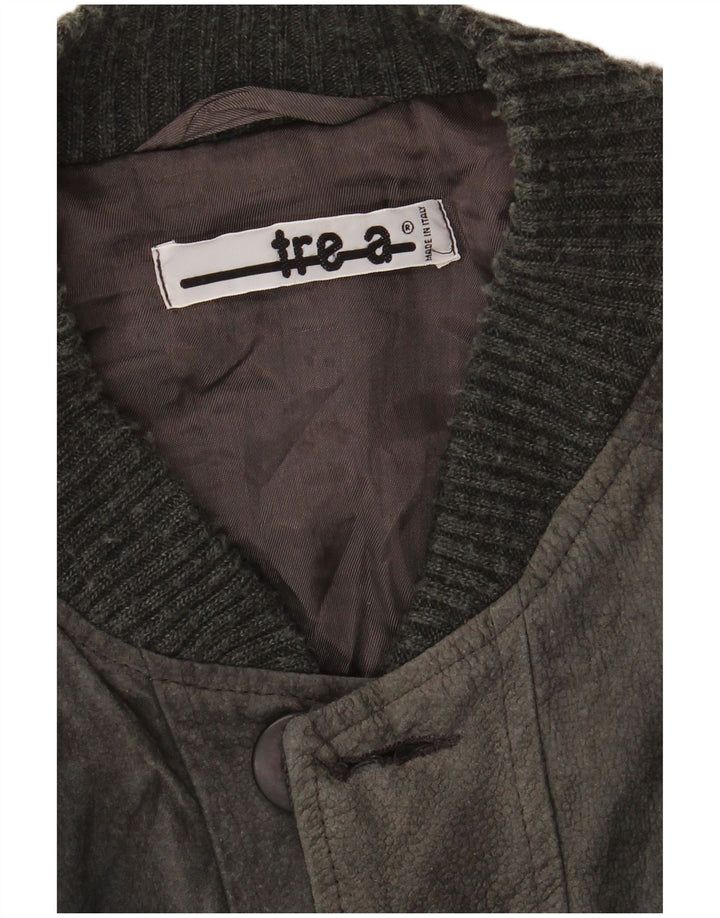 Bomber vintage pentru bărbați, mare, gri geometric