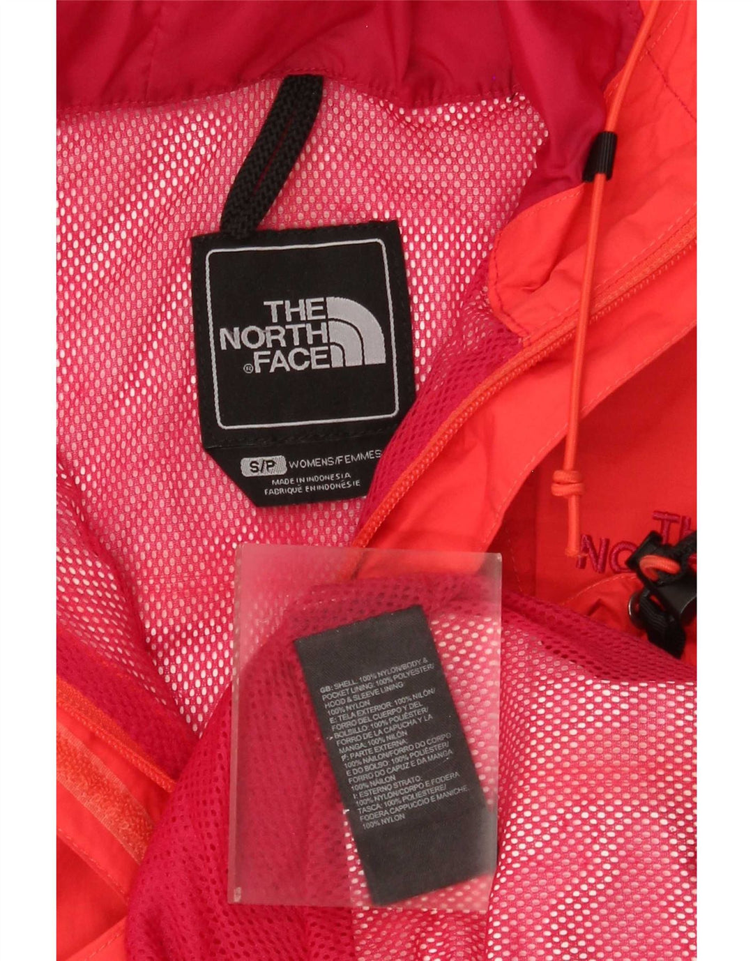 Jachetă de ploaie The North Face pentru femei Hyvent cu glugă supradimensionată UK 10 Small Red