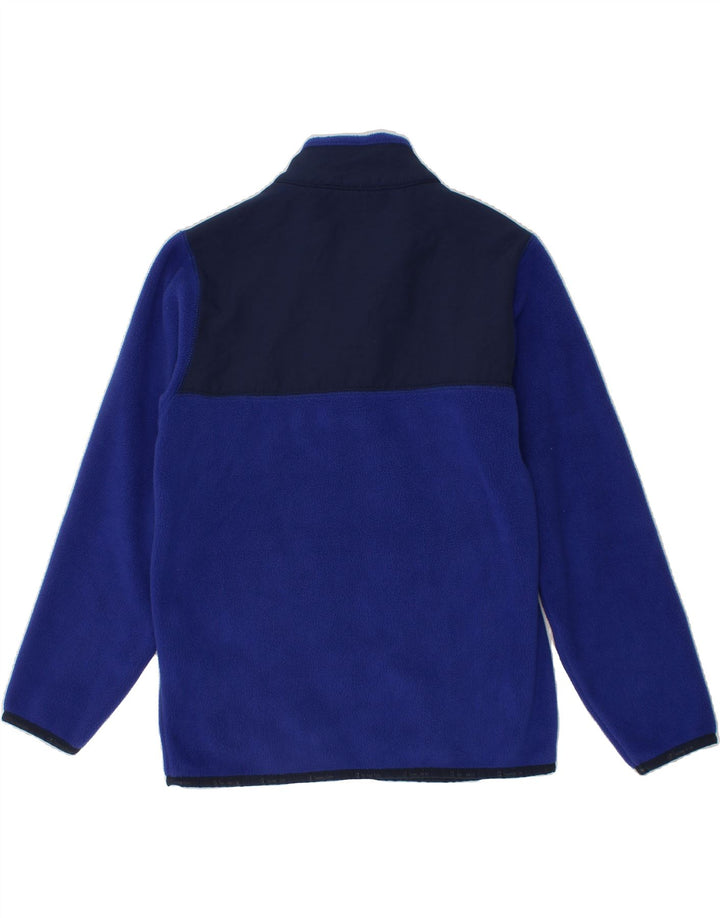 CHAMPION Boys Graphic Fleece Jacket 7-8 Years Small Navy Blue Colourblock Vintage Champion and Second-Hand Champion from Messina Hembry 